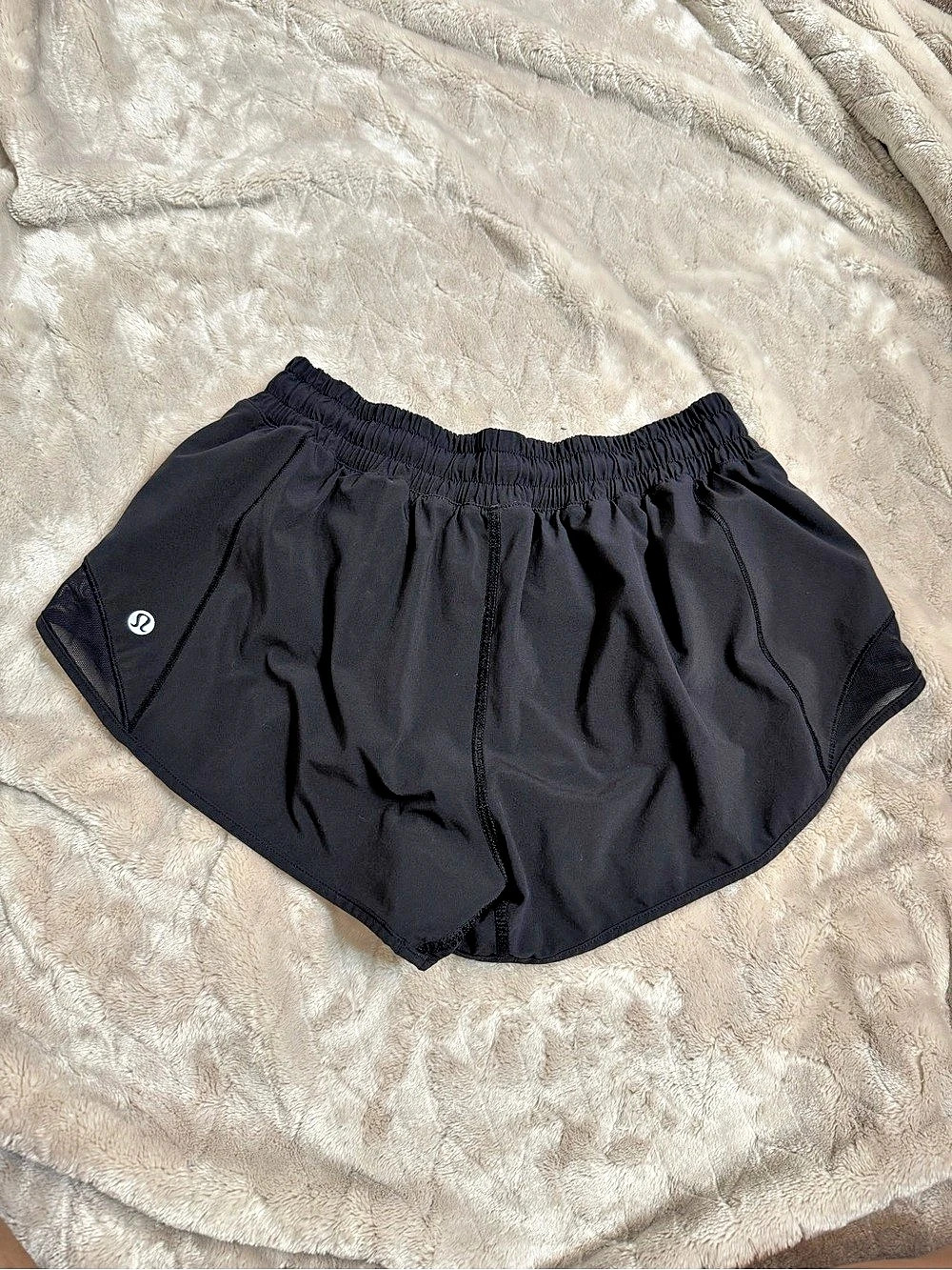 lululemon Hotty Hot High-Rise Lined Short 4" Black Athletic Shorts
